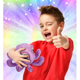 DolliBu Purple Octopus Plush Buddies Stuffed Animal, Cute Realistic Stuffed Animals for Girls, Boys, Adults Animal Gifts, Kids Nursery Decor for Newborn, Cuddly Soft Baby Plush Toys - 7.5 Inches