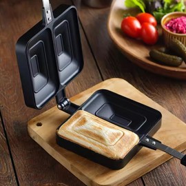 TAMUME Handheld Sandwich Maker for Perfectly Sealed, Halved Bites