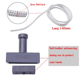 TKCBCD Pull Start Cord Rope 140mm 3.5mm String Compatible with Honda GX160 GX200 196 212 224 cc Compatible with Generac Generator Pressure Washer Snow Blower ATV MTD (1 Pull Start Handle,2× Rope)
