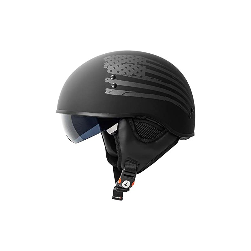 Torc T-59 Half Flag Helmet (Matte Black - XX-Large)