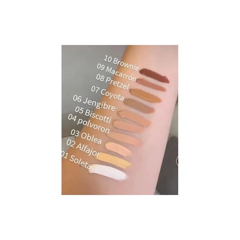 Corrector Líquido Bissú 03 Oblea, Para Ojeras e Imperfecciones, Acabado