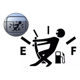 Vmingo Calcomania Hombre Gas para Auto SUV Camioneta Universal (Negro)