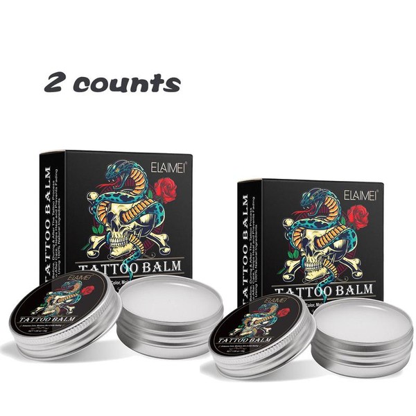 Tattoo Care Balm 2 Boxes – Tattoo Brightening & Moisturizing
