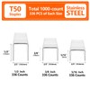 SITLDY Heavy Duty T50 Stainless Steel Staples 1000-Count 3 Sizes