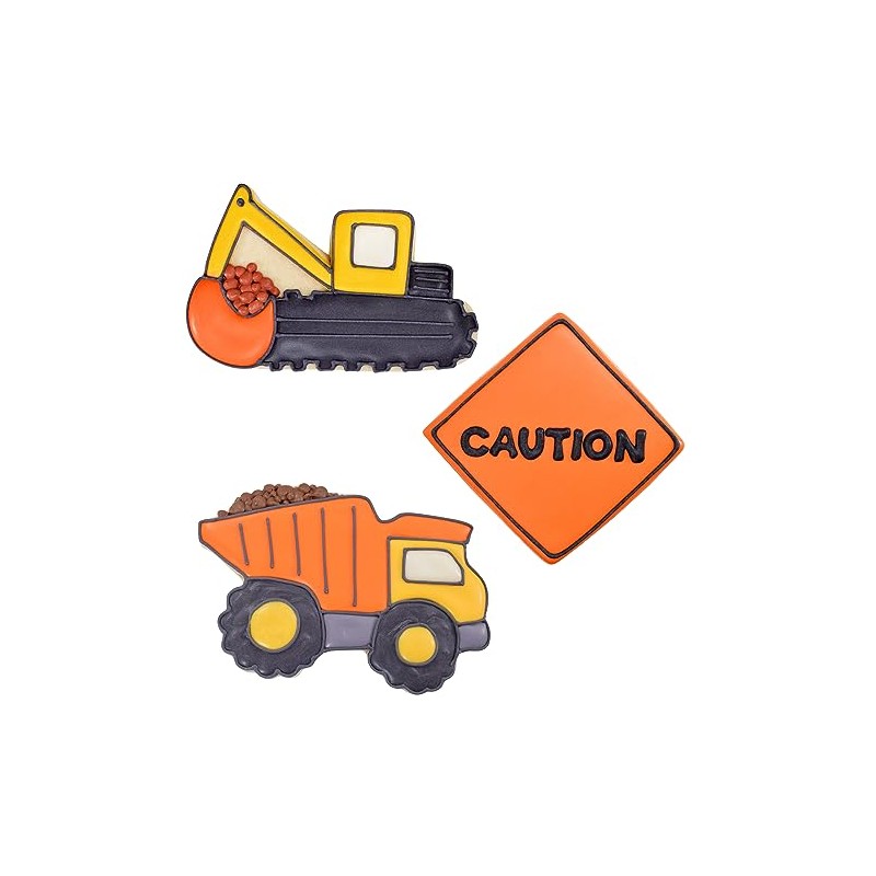 R&M Construction Cookie Cutter 3 Piece Set. Includes Dump Druck,