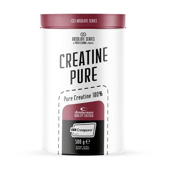 Anderson Creatine Monohydrate Pure - 100% Creapure® 500g Booster Highest Quality, Free from Impurities and Dihydrocyrinazine, 0% Animal Origin, No GMO Absolute Series Pure Creatine - Made in Italy