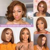 FATIAO #4 Brown Bob Lace Front Wigs Human Hair Straight