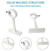 Kowibcl Curtain Brackets, 2 Pcs Ceiling & Wall Mount, White