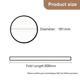 2pcs Black Rubber Record Belt,Vinyl Record Player Replacement Strap for Gramophone Turntables Player Belt Turntable Belt Phonograph,5mm Wide Flat Drive Belt,Phonograph Accessory (Folded Length:300mm)