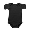 BINIDUCKLING Baby Girls' Bodysuit 3-Pack Short Sleeve Plain, black