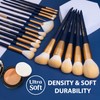 LORYP Makeup Brushes Set Labeled 18 Piece Face and Eye