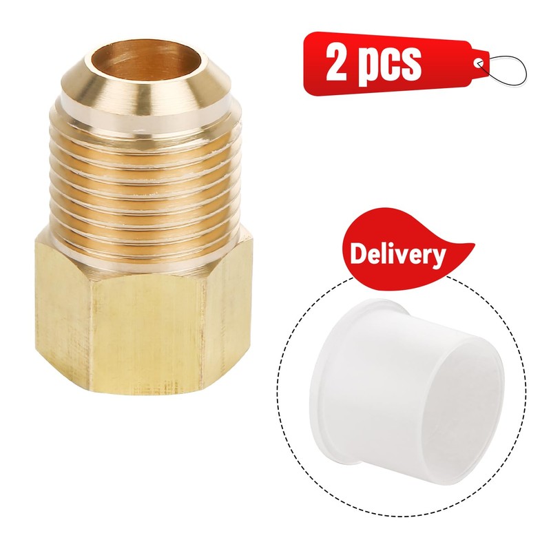 Brass Pipe Adapter - 1/4" SAE Female to 1/2" SAE