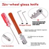 Hilitchi 8Pcs Wheeled Glass Tile Nipper Running Plier Breaking Grozer