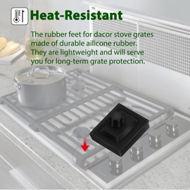 826885 Stove Grate Rubber Feet Replacement Parts for Wolf Stove Rubber Feet Range Parts Wolf Gas Stove Cooktop Grate Rubber Feet Rubber Pads Grate Feet Stove Parts Grate Protector Top Bumpers 12 Pcs