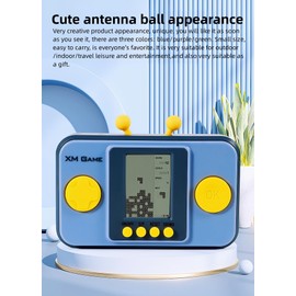 TAQY Creativity Brick Game Console 26 Block Games Adjustable Level/Speed ​​ Retro Handheld Game Console Soft Silicone Buttons Racing/Tank Battle Electronic Toys Children's (Purple)