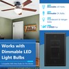 LIDER Combination Light Switch and 3-Speed Fan Control, Light and