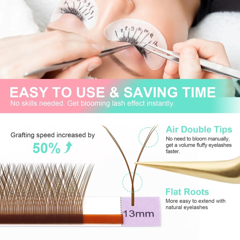 NAGARAKU Eyelash Extension 4D Cross YY Shape Volume Eyelashes Prefabricated