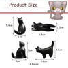 Pack of 4 Small Black Cat Fridge Magnets, Creative Fridge