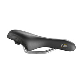 Selle Royal Ellipse Athletic,City Bike Saddle with Cut-Out for Perineal Relief, Black, One Size
