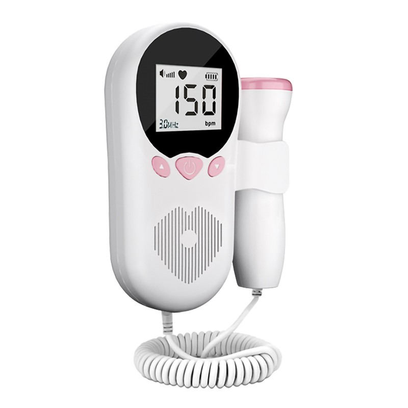 Fetal Heart Rate Monitor Large Probe LCD Display Intelligent Pregnancy