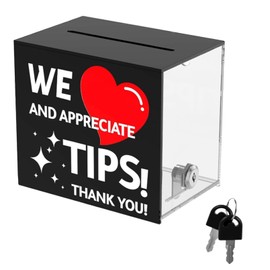 Chandini Keyed Chip Box Acrylic Donation Box Raffle Box Proposal Box Cash Management Store Reception