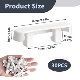 30 Pcs Window Drainage Covers, Weep Hole Covers, Weep Hole Drainage Covers, 25mm White ABS Plastic Weep Hole Covers, Universal Fit for UPVC Double Glazing Doors and Windows, Window Accessories