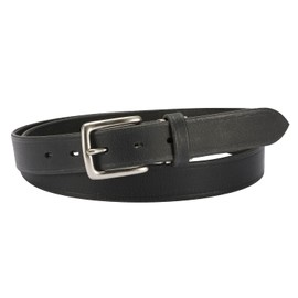 Ikenohata Silver Leather Shop OT-012 Buffalo Leather Belt, Men's Belt, Genuine Leather, Stylish, Casual, Leather, Made in Japan, Black