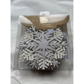 anna griffin Christmas Snowflake Gift Tags 10 Pieces