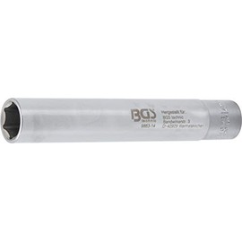 BGS 9863-14 Hexagonal Socket Spanner Insert Extra Deep Drive Square 10 mm (3/8 Inch) 14 mm