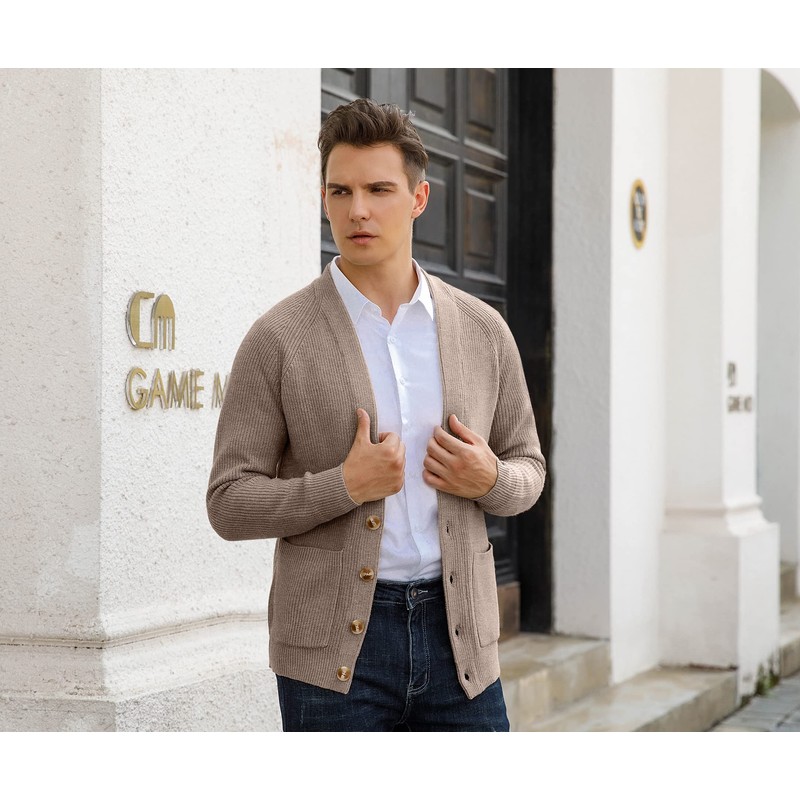 Sailwind Men's Cardigan Pullover Cardigan V Neck Winter Jacket Classic
