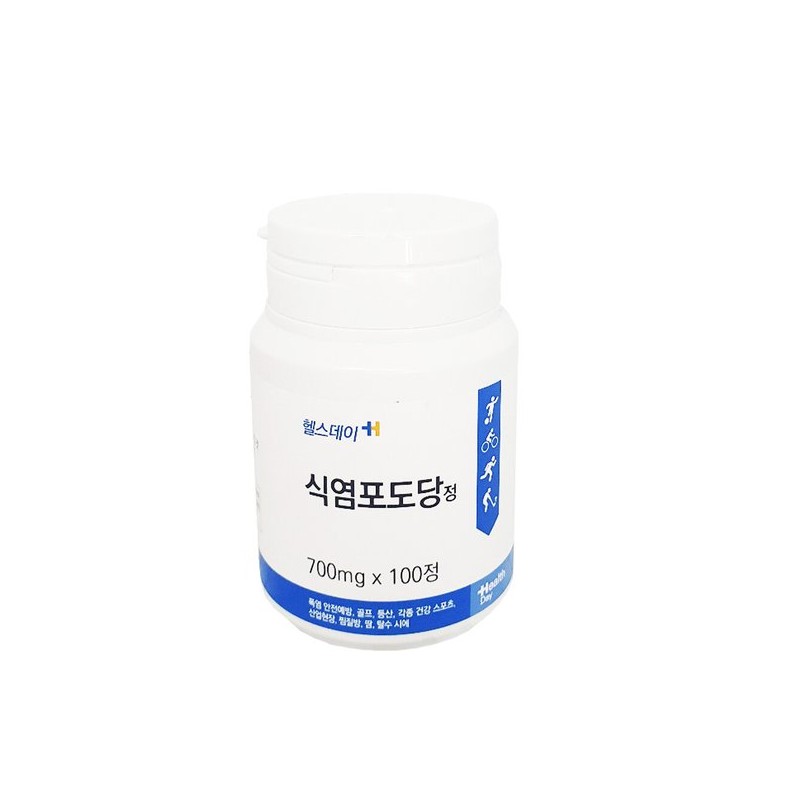 헬스데이 식염포도당 100정 1개 폭염안전예방정제염 Health Day Salt Glucose 100