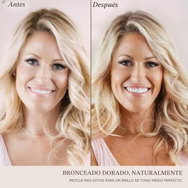 Gotas autobronceadoras - Hechas en EE. UU. con ingredientes naturales y orgánicos, gotas de bronceado facial mediano para agregar a la loción, broncea