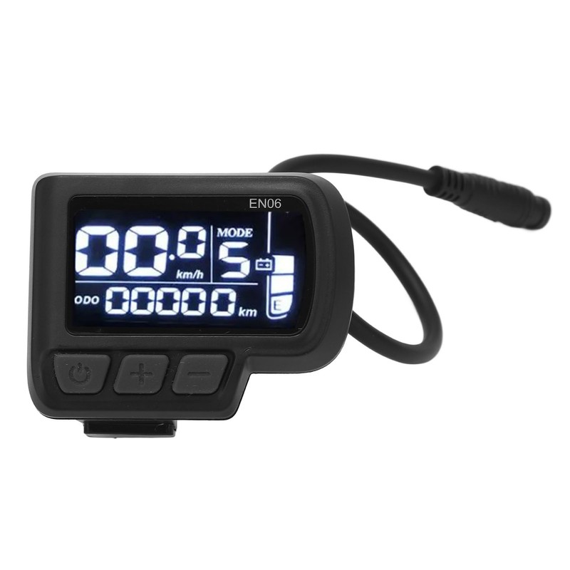 EN06 LCD Bike Display Meter Speedmeter with Light Connector 6pin