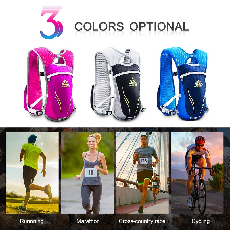 HINATAA Hydration Pack Backpack,5.5L Running Hydration Vest Marathon Running Vest