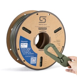 Siraya Tech Fibreheart PET-GF ODG Olive Green 3D Printing Filament, 1kg - 15% Glass Fiber Reinforced, Flat Dark Earth, UV Resistant, Low Moisture Absorption, High Strength for Industrial Applications