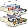 Molutsody Under Bed Storage with Wheels, 4-Pack UnderBed Storage Containers