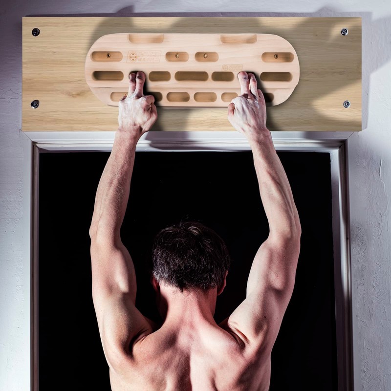 POWER GUIDANCE Rock Climbing Hangboard Wooden Hand Grip Strengthener Forearm