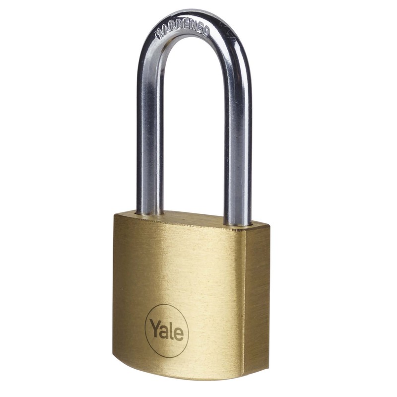 Yale - Y110B/30/132/1 Standardsicherheit 30mm Messing Vorhängeschloss - Medium Bügel