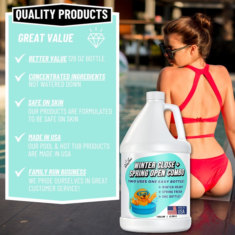 BubbyShine Pool Closing Kit – Winterizing Formula for Above-Ground &