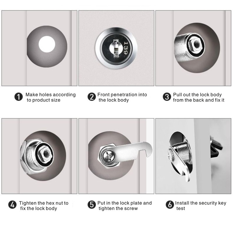 Tumbler Cylinder Cam Locks Keyed Cabinet Locks 2 Pack Keyed