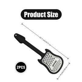 2 Pack Cheese Grater Creative Guitar Shaped Handheld Food Zest Grater Stainless Steel Cheese Shredder for Kitchen Tools, Black