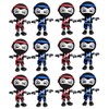 Set of 2 Inflatable 24" NINJAS/PARTY Decorations/INFLATES/Toys/Red/Blue/DECOR