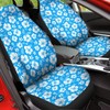 Jodoolang Blue Hibiscus Floral Front Car Seat Covers Only, 2pcs
