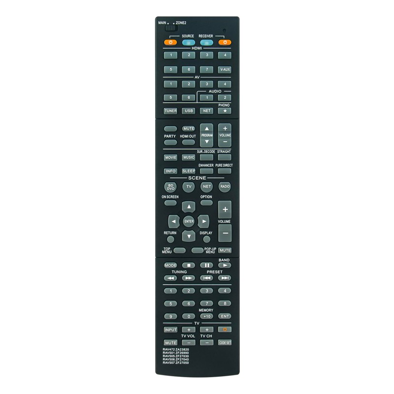 RAV472 ZA23820 Replace Remote Control fit for Yamaha Audio/Video Receiver