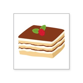 CafePress Tiramisu Sticker Square Bumper Sticker Car Decal