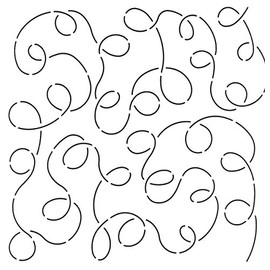 Quilting Creations Large Loop Background Quilt Stencil, 11"