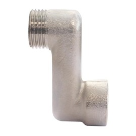 SOMATHERM FOR YOU, 601520709, eccentric connector 40 mm MF1/2 (15 x 21) nickel-plated brass, facilitates the connection of a radiator to the water supply.