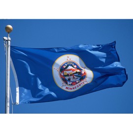 Allied Flag - 2' x 3' Outdoor Nylon Minnesota State Flag - Made in USA - Vivid Color and Fade Resistant - Reinforced Hem and Brass Grommets