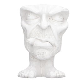 Funny Face Sculpture Pot Resin Waterproof Lovely Cute Decorative Funny Face Pot White Type B