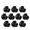 1/2" Black 4-Way Side Outlet Tee, Home TZH 10-Pack Threaded